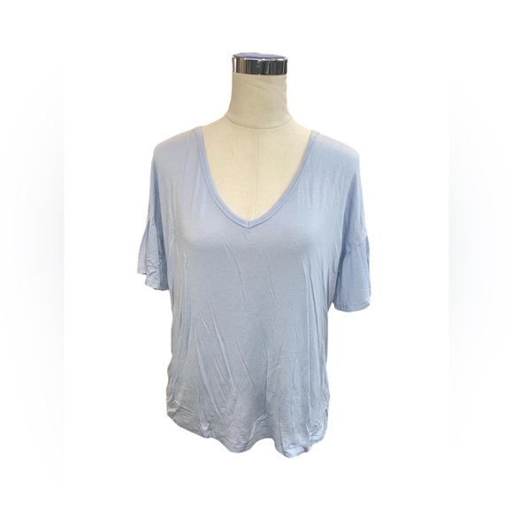 Young At Heart Los Angeles Laguna Top Cinched Style Back Blouse Small Blue - Picture 7 of 7